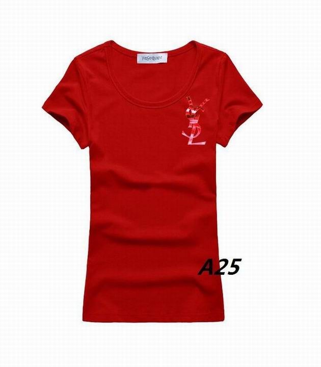 YSL short round collar T woman S-XL-045